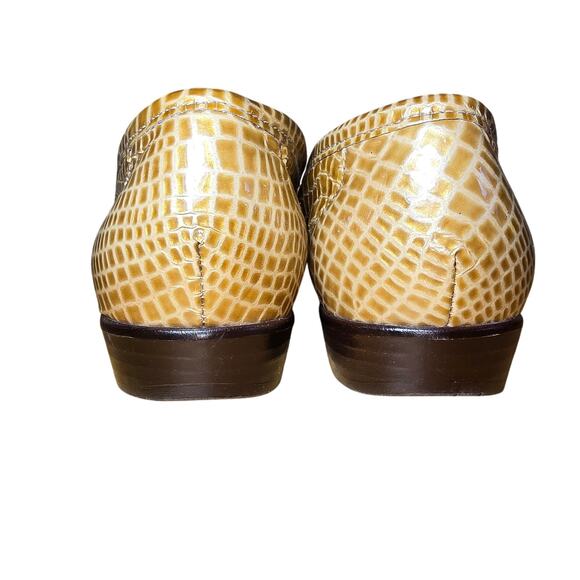 SAS TriPad Ladies Size 8 M Gold Leather Snake Print Slip On Loafer Classic USA - Picture 7 of 10